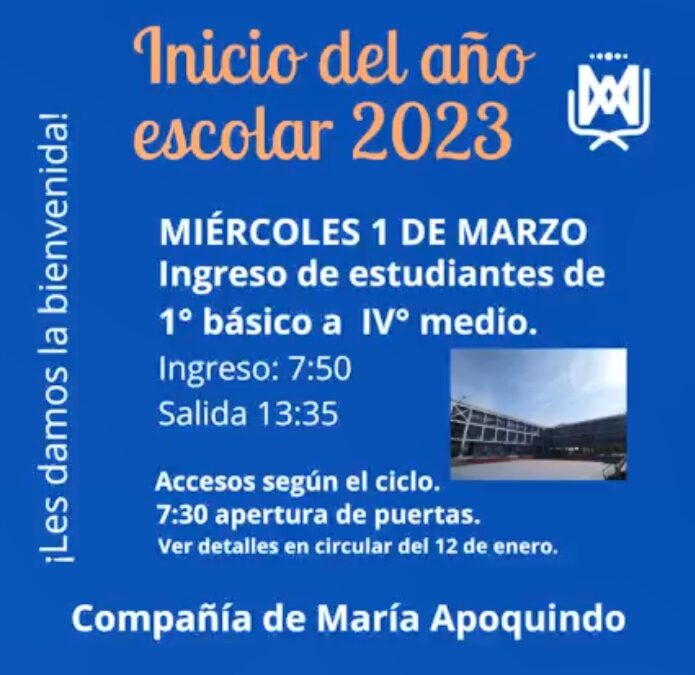 Inicio año escolar 2023  “Servir de una manera siempre nueva”