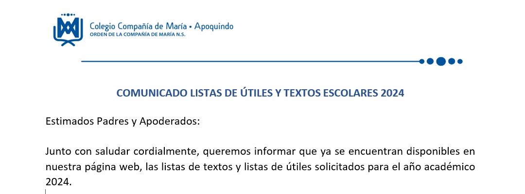 Lista de Textos y Útiles