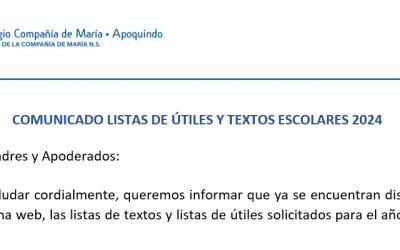 Lista de Textos y Útiles