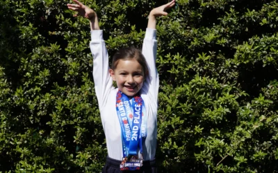 Talento y disciplina en el podio: Violeta Barría destaca en competencia internacional de gimnasia